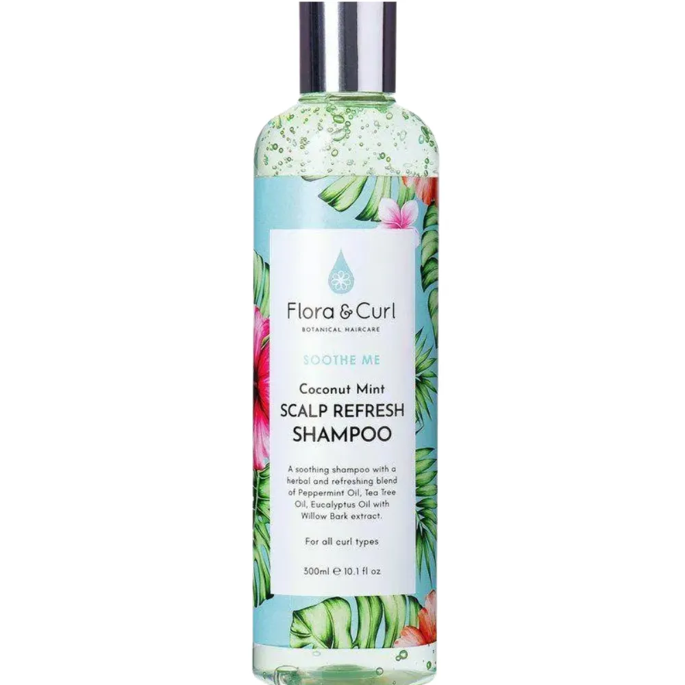 Flora and Curl Coconut Mint Scalp Refresh Shampoo 300ml